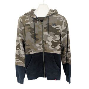 New Balance Camo Zip Up Hoodie Men Size M Streetwear Athleisure Outdoor Casual